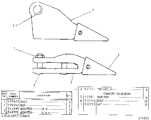 TOOTH GP-SHORT 1U0630 CAT