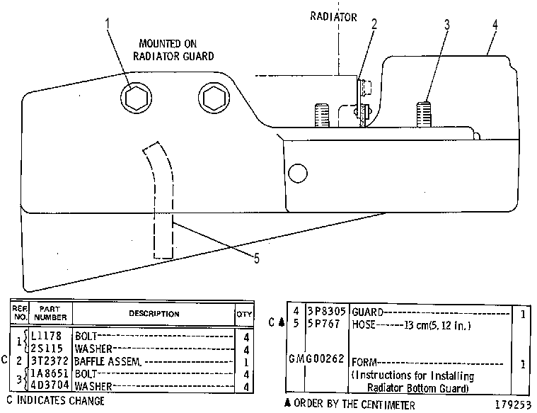 Защита радиатора 3P8304 CAT