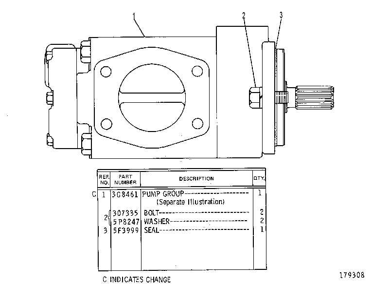 Насос пластинчатый 6G2225 CAT