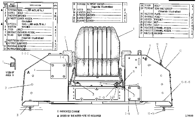 Сиденье с опорой 9G5920 CAT