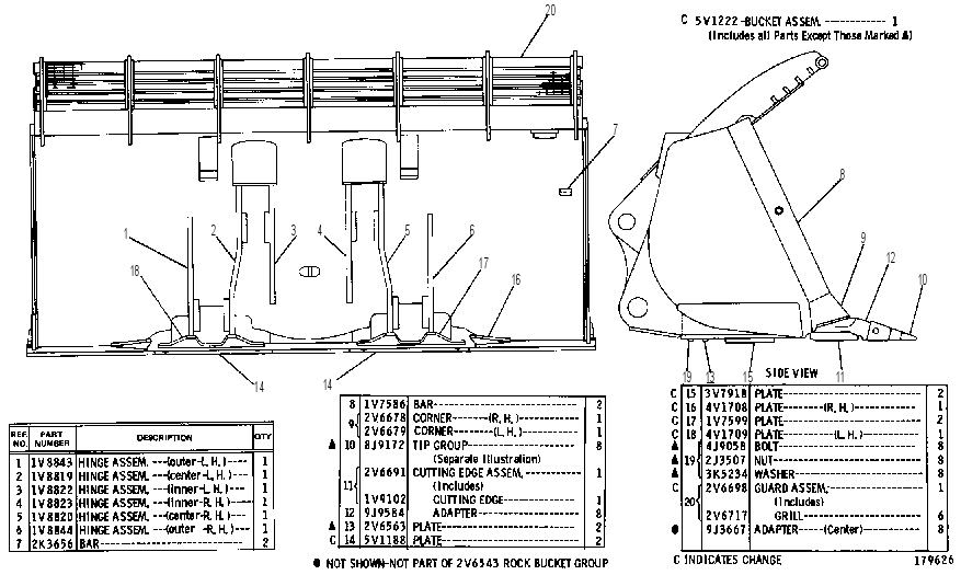 Ковш скальный 2V6543 CAT
