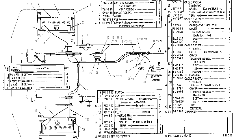 Аккумулятор с проводкой 5V6185 CAT
