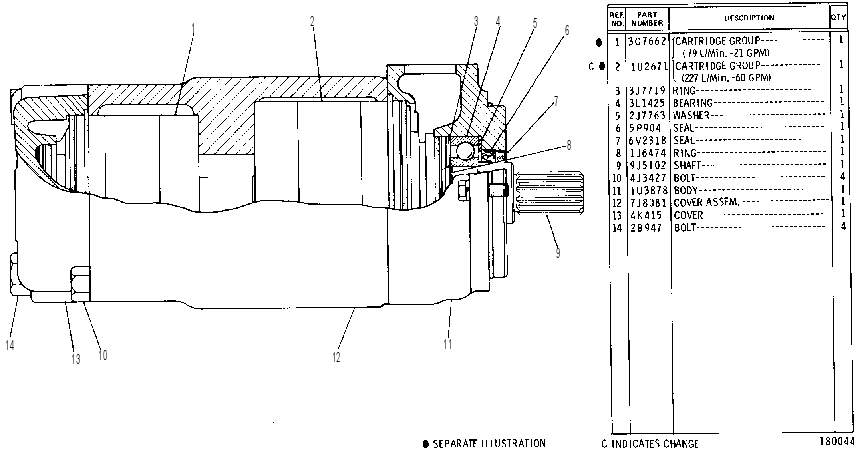 VANE PUMP GROUP 3G7400 CAT