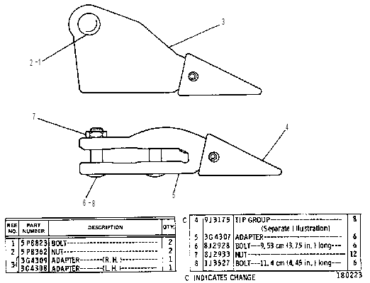 TOOTH GP-SHORT 3G4014 CAT