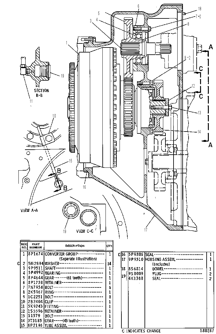 Гидротрансформатор 8P1673 CAT