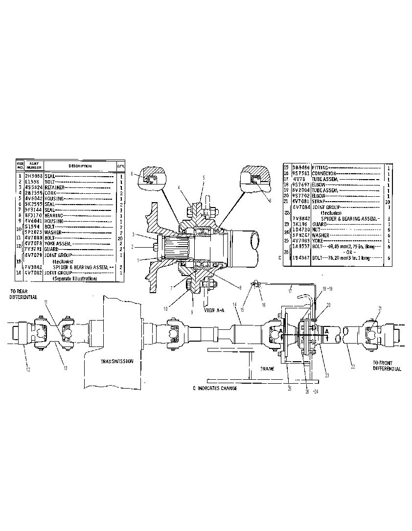 Вал приводной 4V0077 CAT