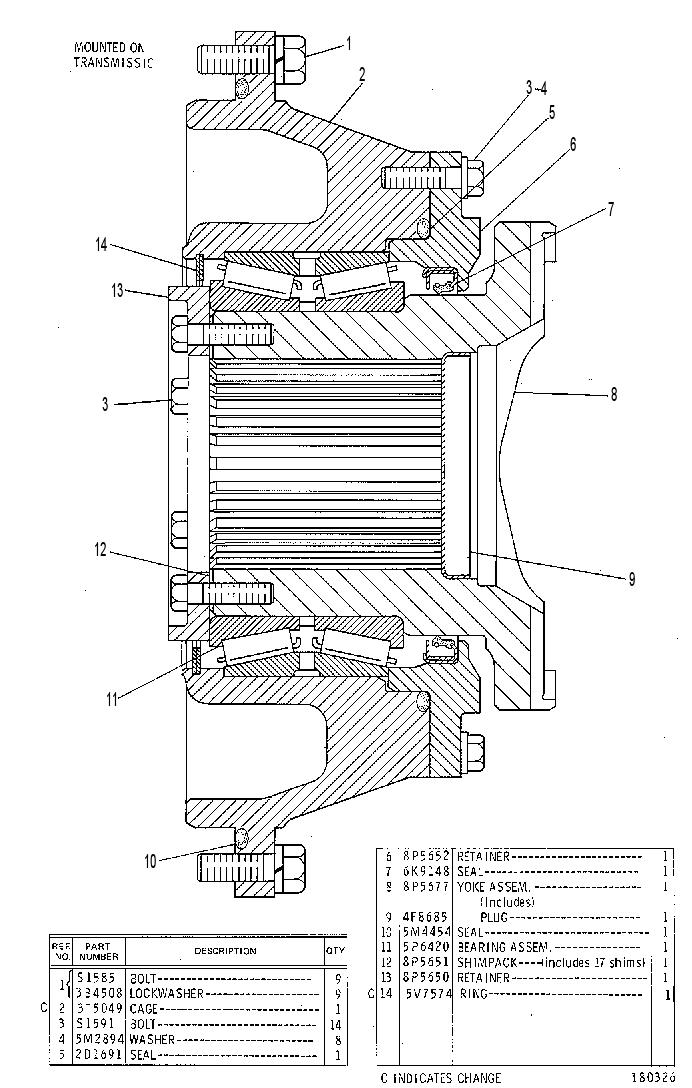 DRIVE GP-POWER TAKE-OFF 3P8239 CAT