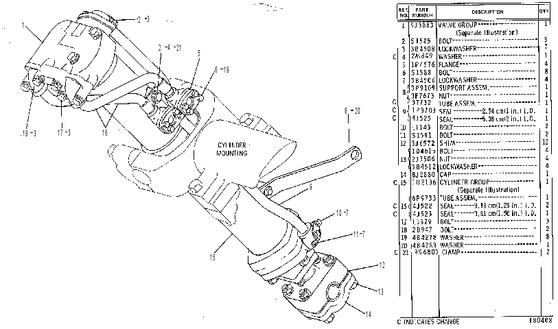 VALVE & CYLINDER GP 9S6660 CAT
