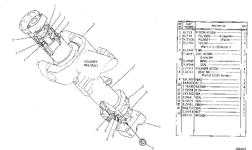 Цилиндр подъёма 1U2136 CAT