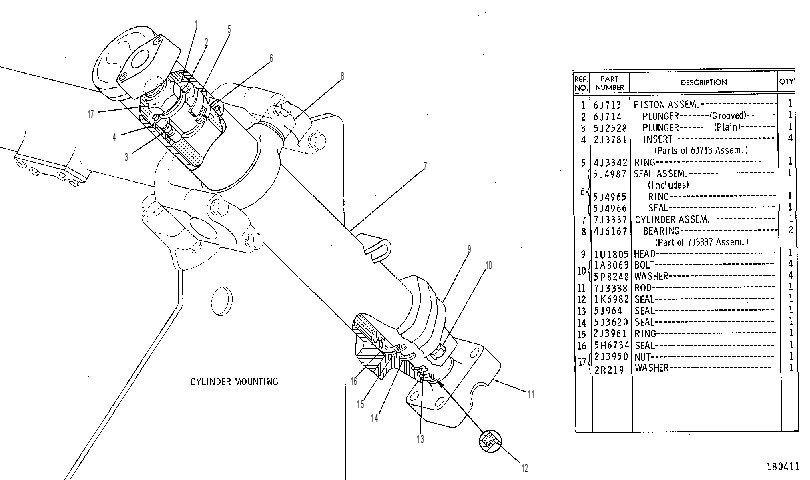 Цилиндр 1U2135 CAT
