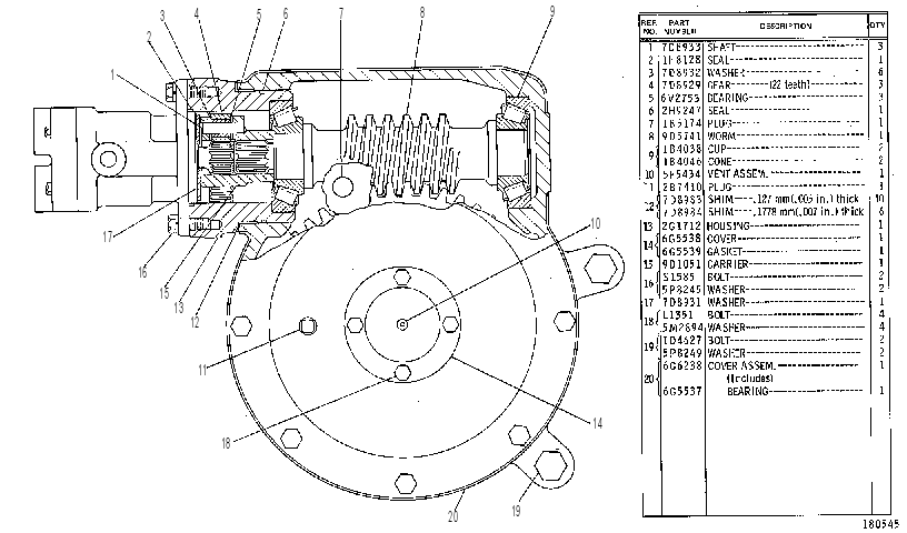 Привод поворотного круга 6G6250 CAT