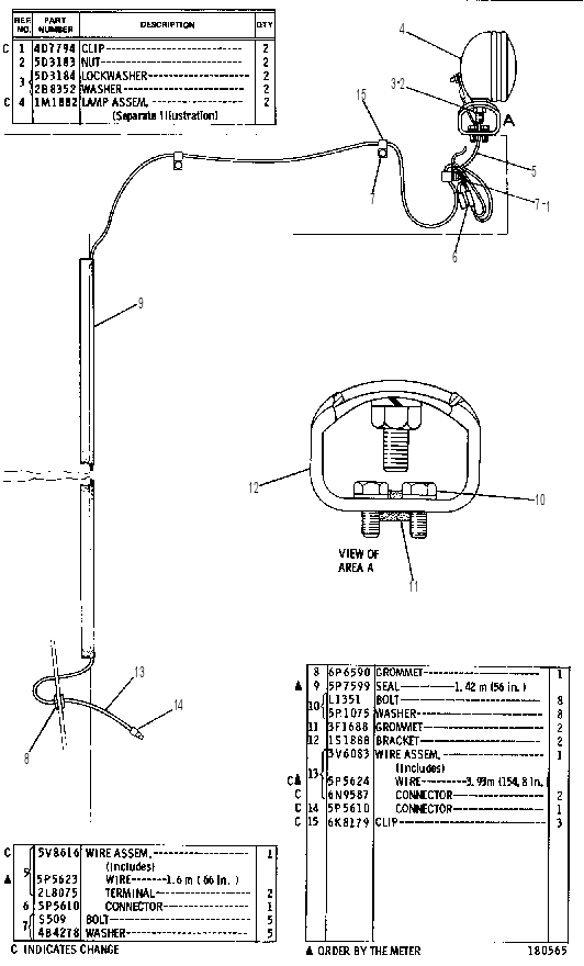AUXILIARY LIGHTING GROUP 1V4874 CAT