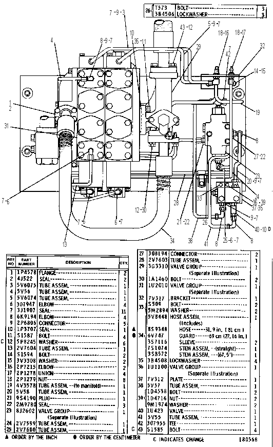 VALVE & LINES GP 7V0366 CAT