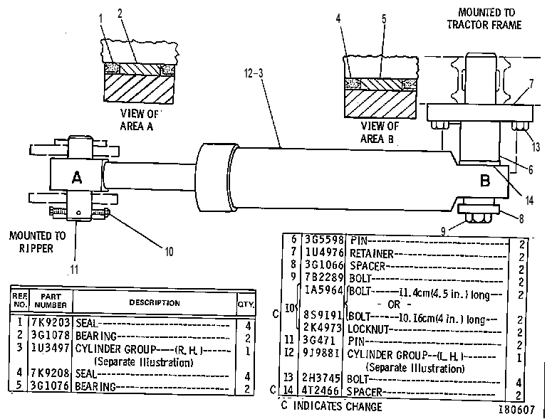 CYLINDER & MOUNTING GP 3G5713 CAT