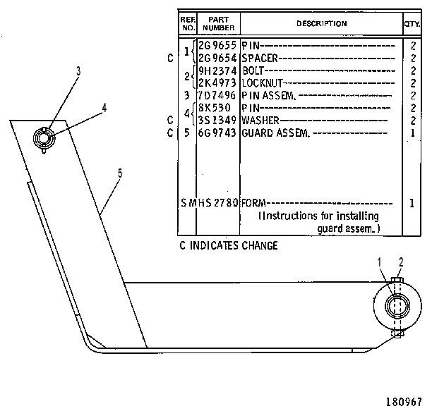 Защита нижняя 2G9650 CAT