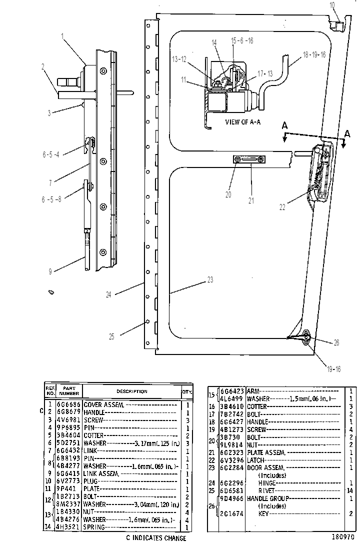 DOOR GP-RH 6G2300 CAT