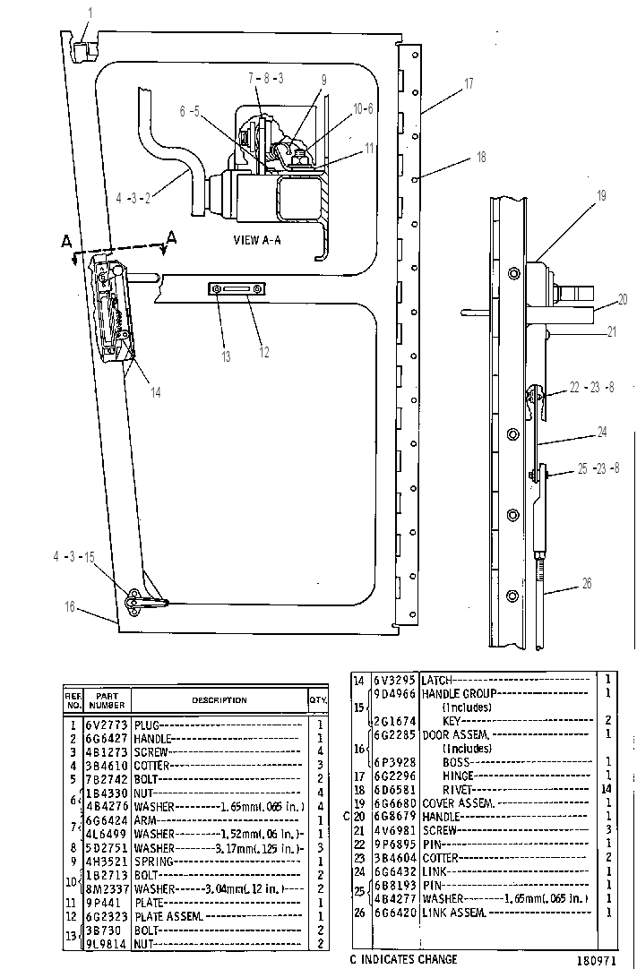 DOOR GP-LH 6G2310 CAT