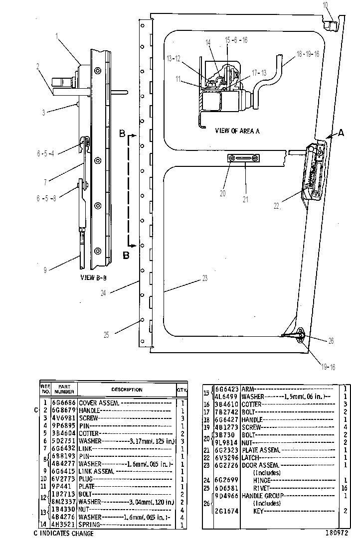 DOOR GP-RH 6G3265 CAT
