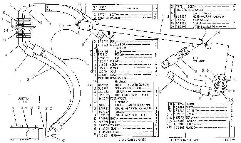 Трубопроводы цилиндра наклона 7P2674 CAT