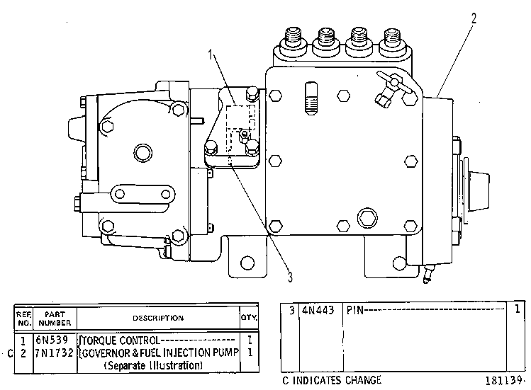 Регулятор и ТНВД 1W5128 CAT