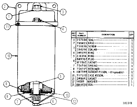 FILTER AS-OIL 7N8417 CAT