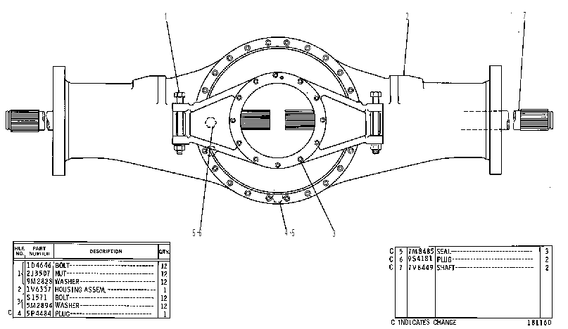 AXLE GP-OSCILLATING 1V4949 CAT