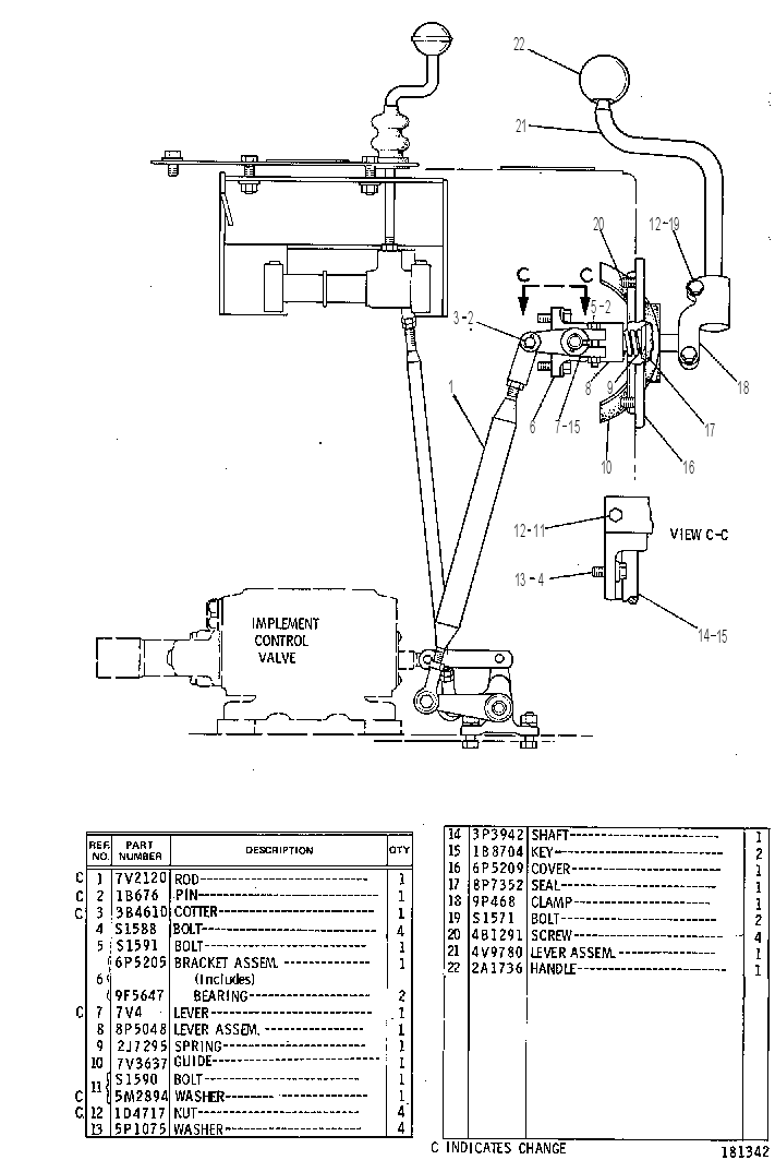 Управление гидравликой ручное 4V0440 CAT