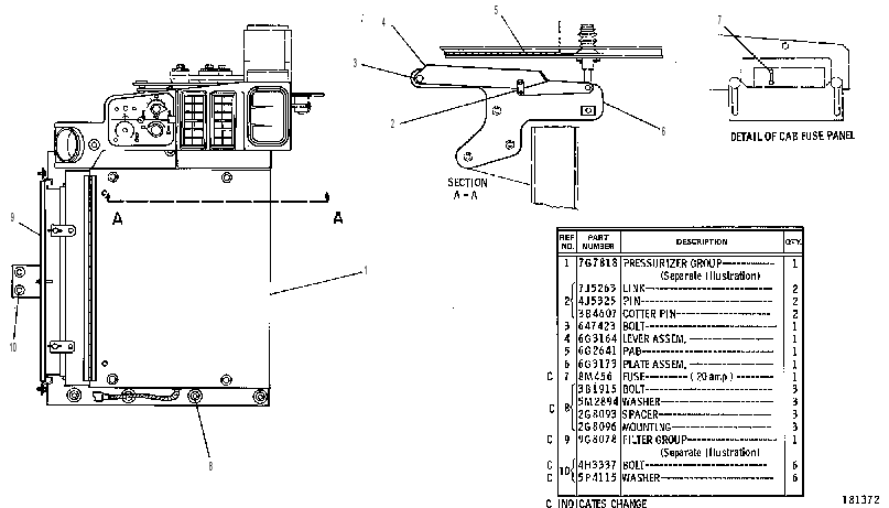 MOUNTING & PRESSURIZER GP 6G5580 CAT