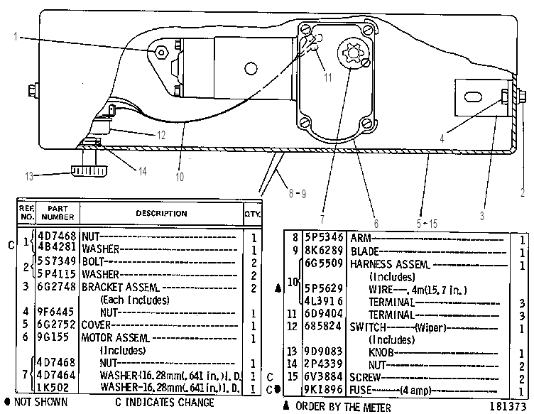Стеклоочиститель лобового стекла 6G5560 CAT
