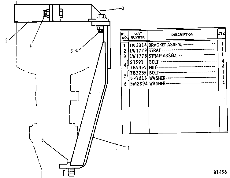 MOUNTING GP-MUFFLER 1W3315 CAT