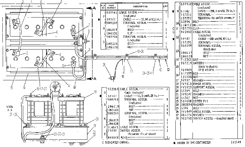 Аккумулятор с проводкой 5V6007 CAT