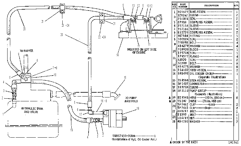 COOLER AR-HYDRAULIC OIL 7G8949 CAT