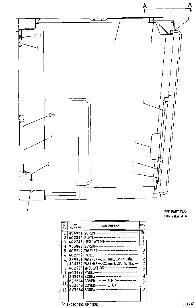 Обшивка кабины 6G2620 CAT