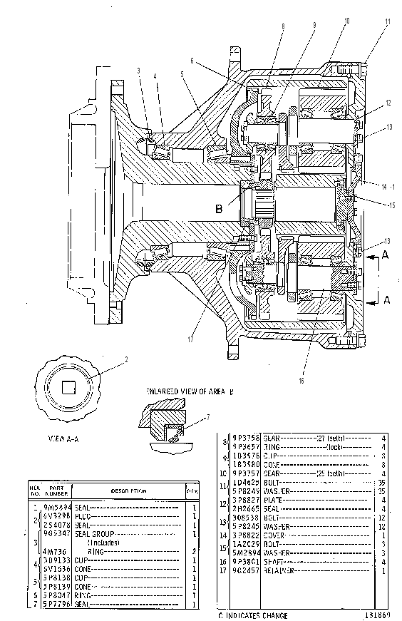 Бортовой редуктор 3T0553 CAT