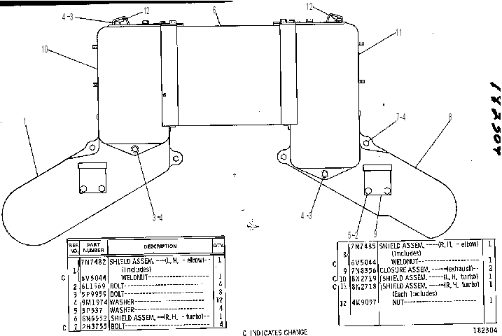 MANIFOLD SHIELD GROUP 6N3133 CAT