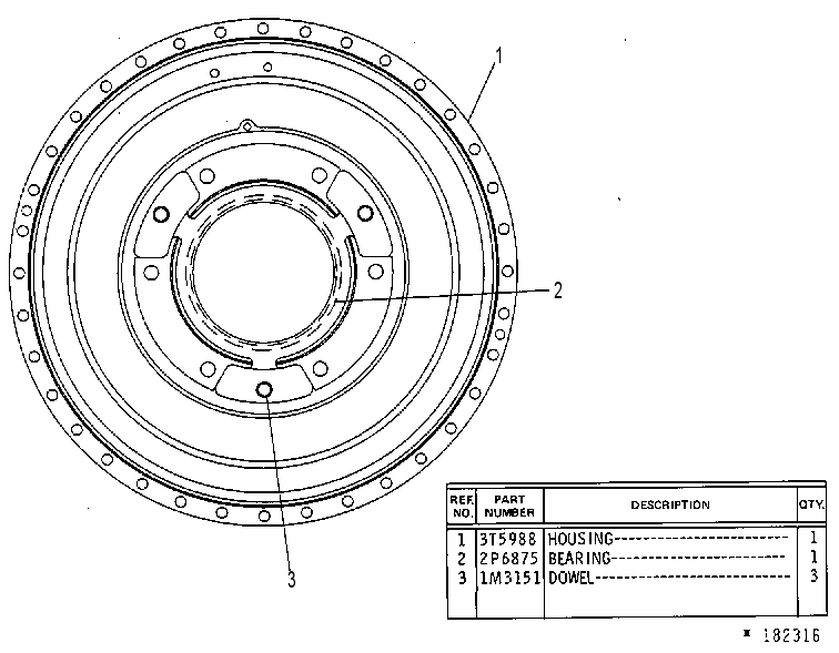 HOUSING AS-CLUTCH 3T5989 CAT