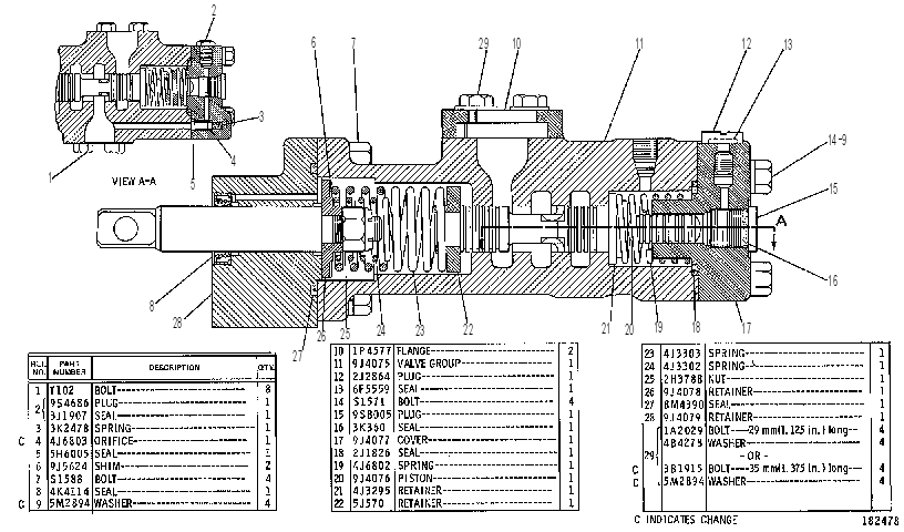 Клапан управления тормозом 9J4080 CAT
