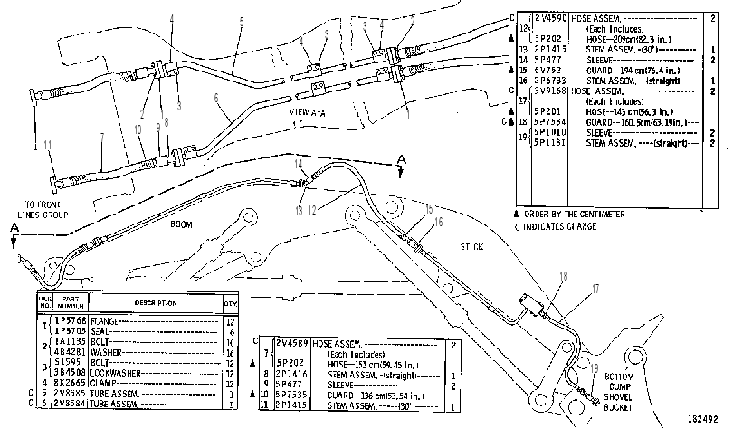 Трубопроводы ковша 2V4757 CAT