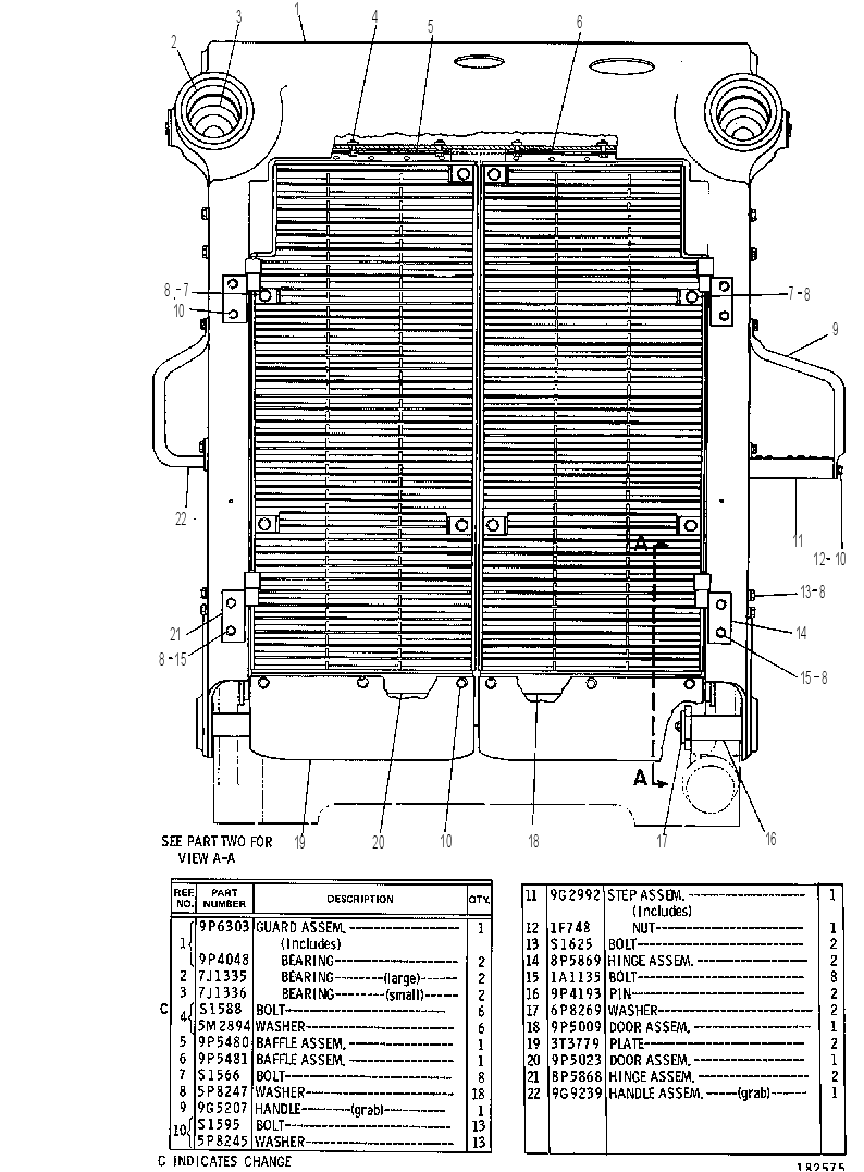 Защита радиатора 6P7326 CAT