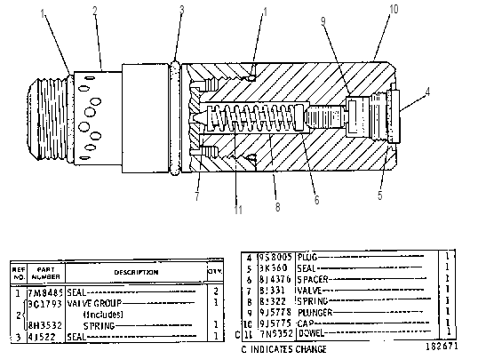 Клапан предохранительный 3G4459 CAT