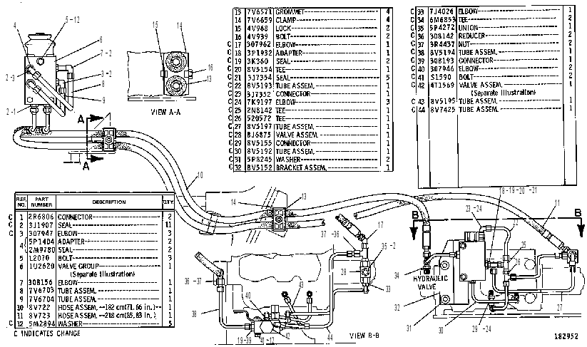 Трубопроводы управляющие 3V0346 CAT