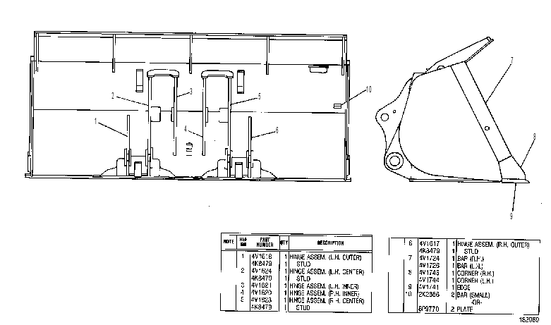 Ковш универсальный в сборе 4V1220 CAT