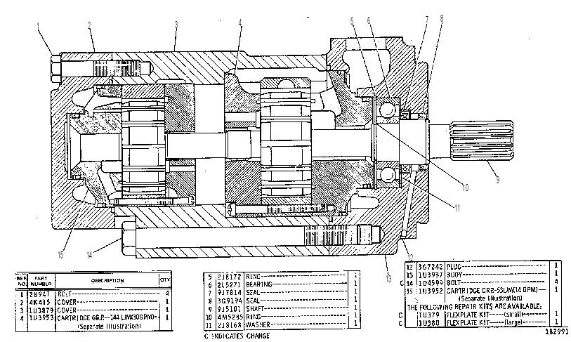 Насос пластинчатый 1U2149 CAT