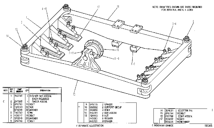 CLEANER BAR GP 3V6233 CAT