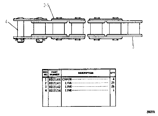 CHAIN GROUP 8D2170 CAT