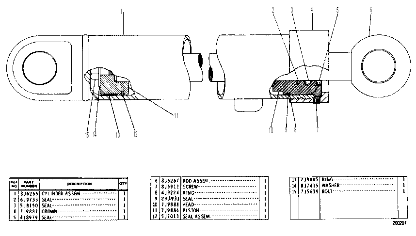 WHEEL LEAN CYLINDER GROUP 8J5385 CAT