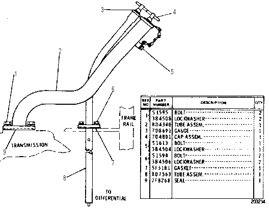 TRANSMISSION OIL FILLER GROUP 8D7560 CAT