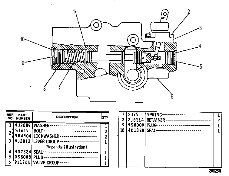 VALVE GP-UNLOADING 9J1762 CAT