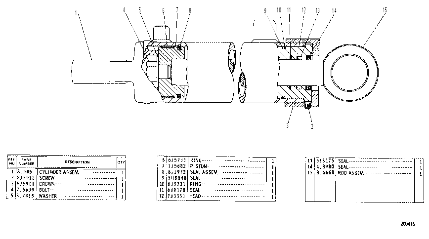 CYLINDER GP-ARTICULATION 8J0546 CAT
