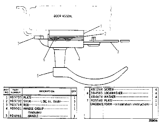 SERVICE LATCH GROUP 9D8240 CAT